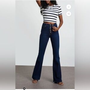 Women’s Boyish The Ricky Jeans Size 31 High Rise Flare Organic Cotton Blend